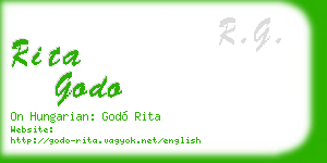 rita godo business card