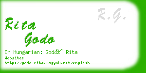 rita godo business card
